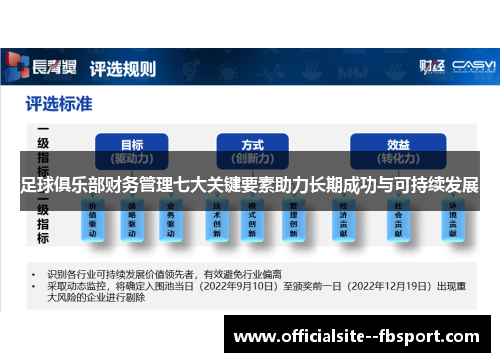 足球俱乐部财务管理七大关键要素助力长期成功与可持续发展